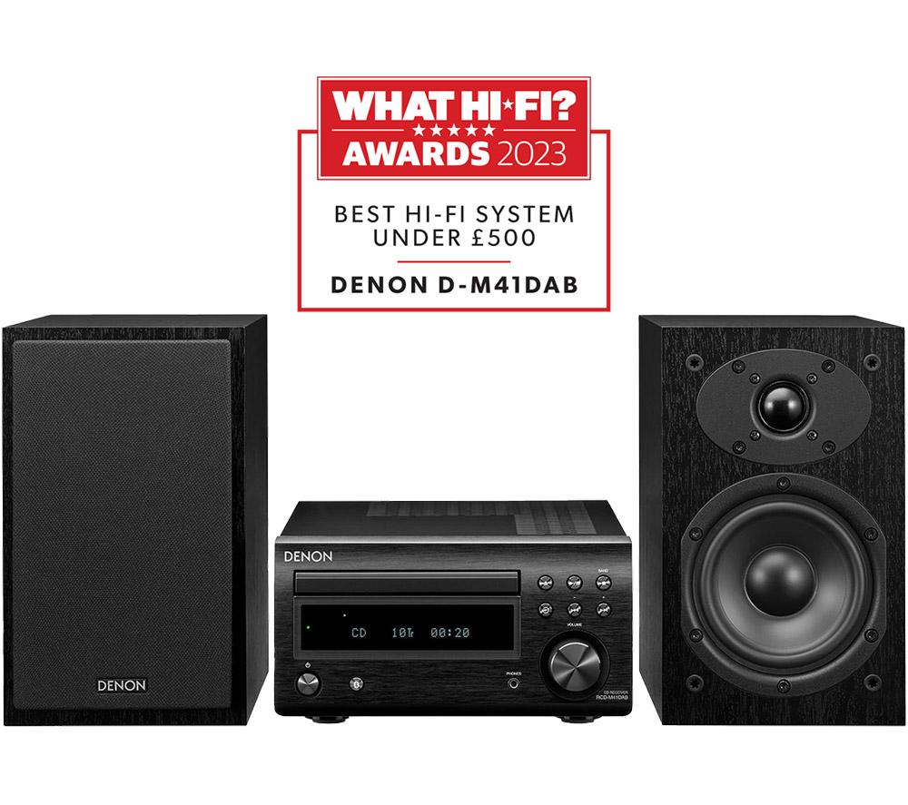 DENON DM-41DAB Wireless Traditional Hi-Fi System - Black image number 9 of 11