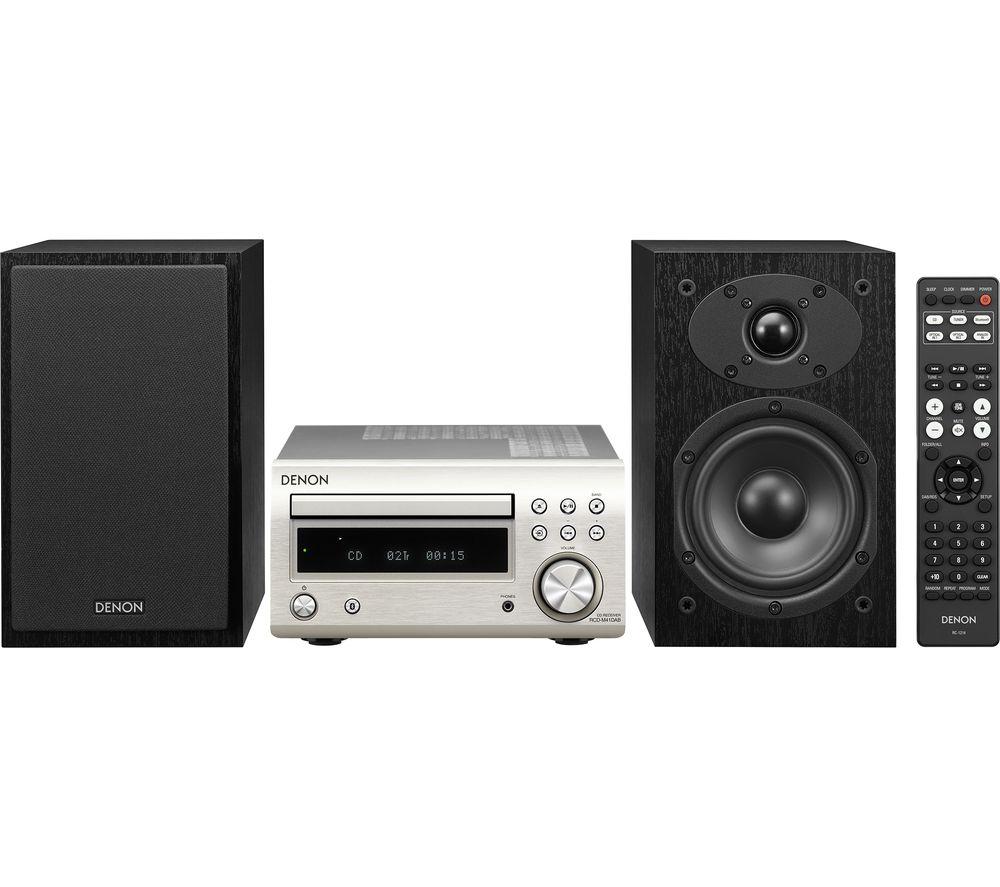 DENON DM-41DAB Wireless Traditional Hi-Fi System - Premium Silver, Silver/Grey