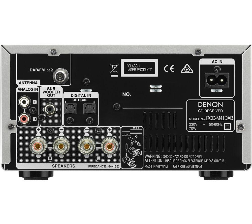 DENON DM-41DAB Wireless Traditional Hi-Fi System - Premium Silver - image 2
