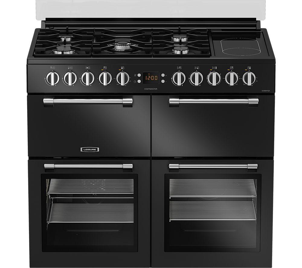LEISURE Chefmaster CC100F521K 100 cm Dual Fuel Range Cooker - Black image number 2 of 9