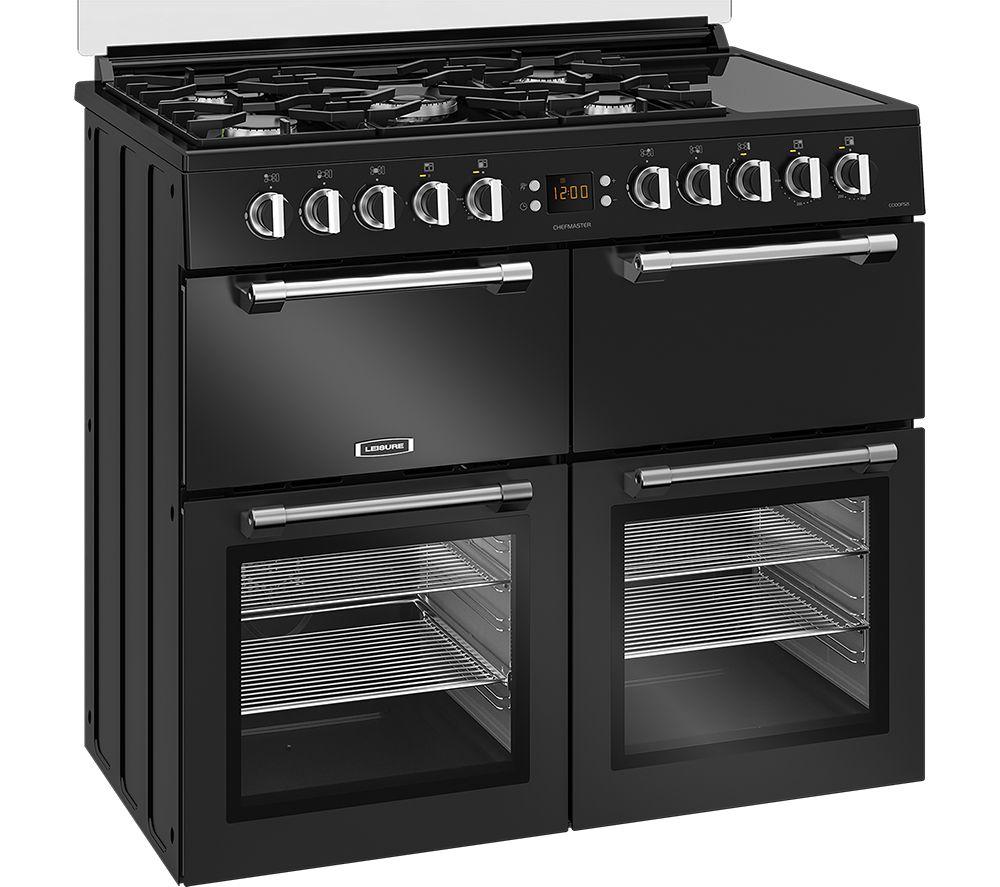 LEISURE Chefmaster CC100F521K 100 cm Dual Fuel Range Cooker - Black image number 3 of 9