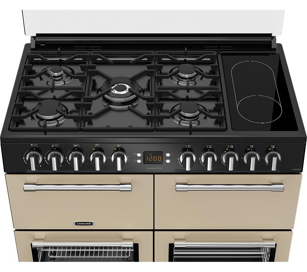 LEISURE Chefmaster CC100F521C 100 cm Dual Fuel Range Cooker - Cream & Black image number 5 of 9