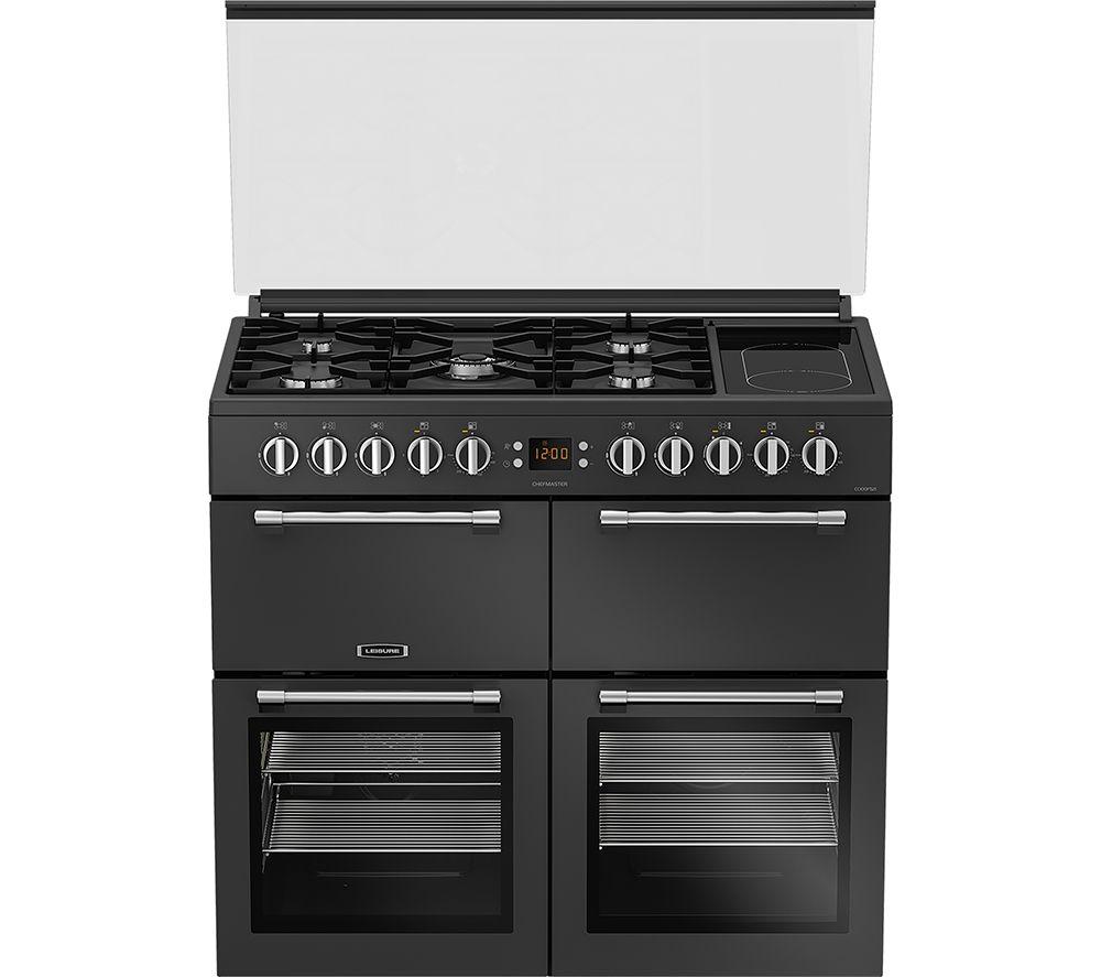 LEISURE Chefmaster CC100F521T 100 cm Dual Fuel Range Cooker – Anthracite, Black