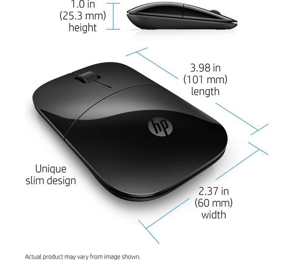 HP Z3700 Wireless Optical Mouse - Black image number 9