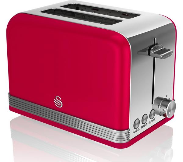 SWAN ST19010RN 2-Slice Toaster - Red image number 0