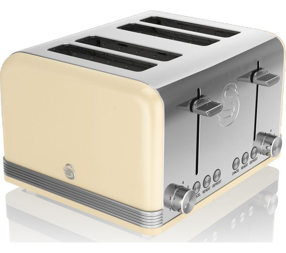 SWAN Retro ST19020CN 4-Slice Toaster - Cream, Cream