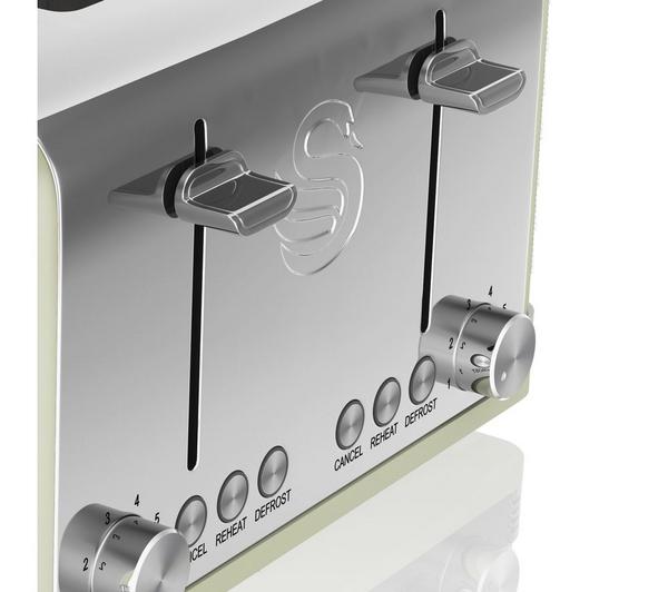 SWAN Retro ST19020GN 4-Slice Toaster - Green image number 1
