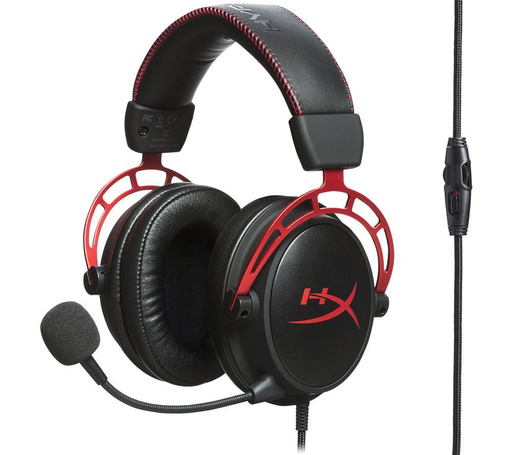 Image of HYPERX Cloud Alpha Gaming Headset - Black & Red, Black