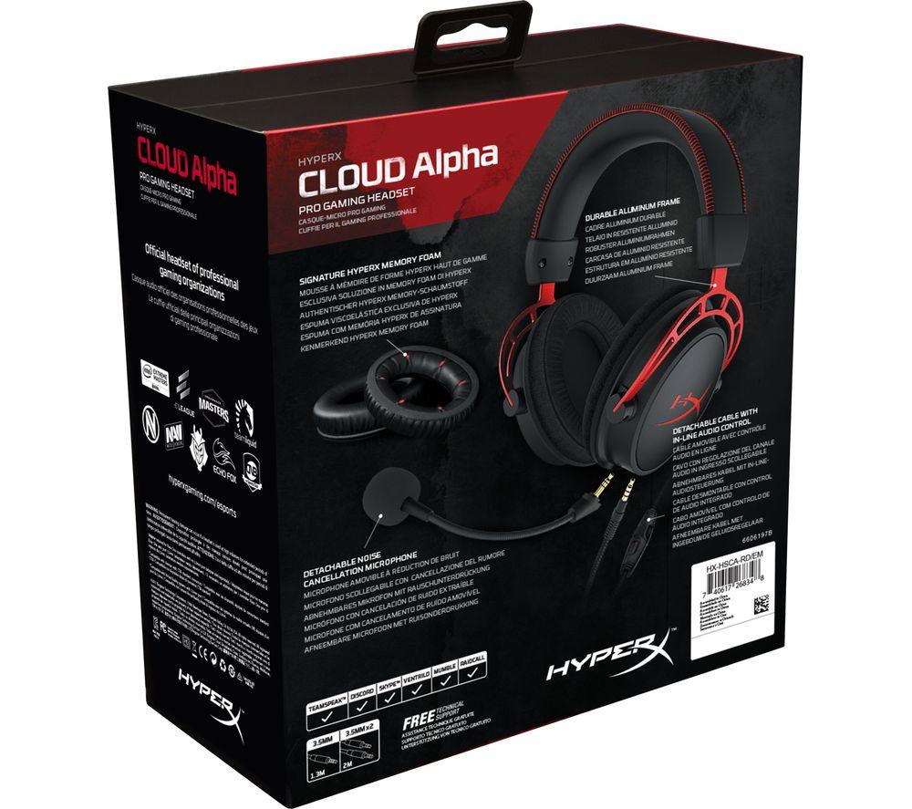 HyperX Cloud Alpha - Gaming Headset, Dual Chamber Drivers, Legendary  Comfort, Aluminum Frame, Detachable Microphone, Works on PC, PS4, PS5, Xbox  One/