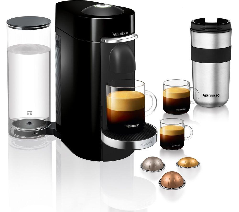 Nespresso Vertuo Plus Deluxe Coffee and Espresso Maker by De'Longhi, Piano  Black