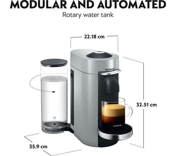 NESPRESSO by Magimix Vertuo Plus 11386 Pod Coffee Machine - Silver image number 6
