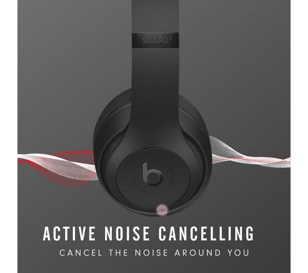 BEATS Studio 3 Wireless Bluetooth Noise-Cancelling Headphones - Black image number 1