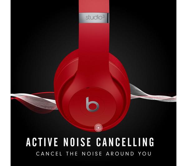 BEATS Studio 3 Wireless Bluetooth Noise-Cancelling Headphones - Red image number 1