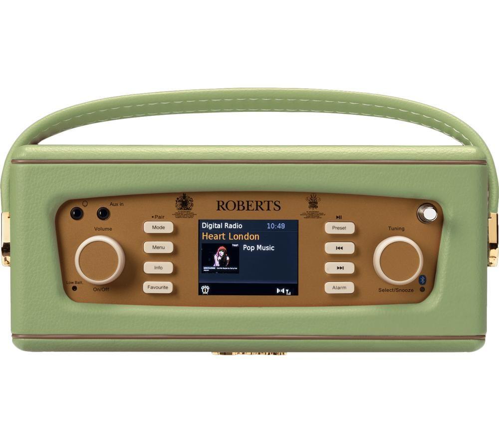 ROBERTS Revival RD70 Portable DAB+/FM Retro Bluetooth Radio - Leaf Green image number 6 of 6