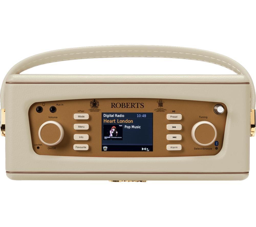 ROBERTS Revival RD70 Portable DAB+/FM Retro Bluetooth Radio - Pastel Cream image number 6 of 6