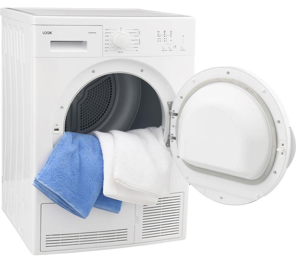 Buy LOGIK LCD8W18 8 kg Condenser Tumble Dryer White Currys