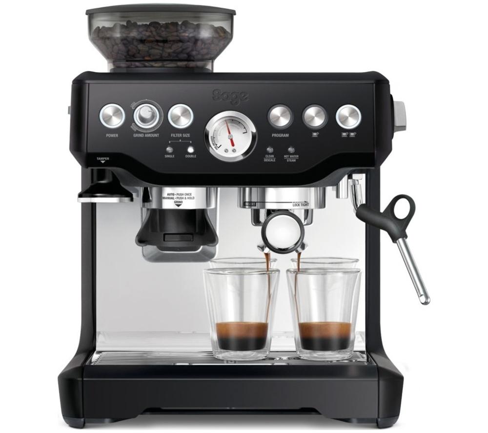 SAGE the Barista Express SES875 Bean to Cup Coffee Machine with Milk Jug - Black Truffle image number 2 of 3