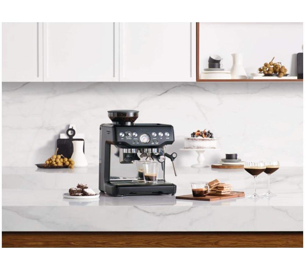 SAGE the Barista Express SES875 Bean to Cup Coffee Machine with Milk Jug - Black Truffle image number 3 of 3