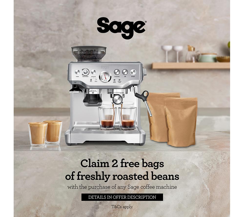 SAGE the Barista Express SES875 Bean to Cup Coffee Machine with Milk Jug - Black Truffle image number 4 of 9