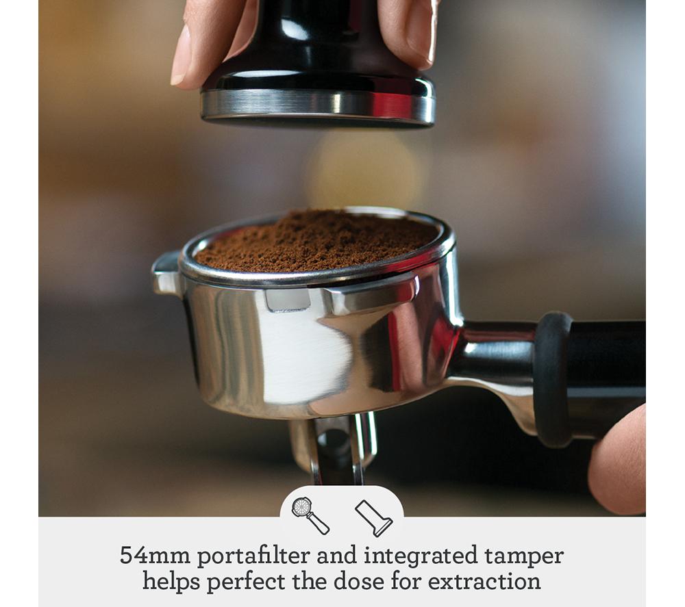 SAGE the Barista Express SES875 Bean to Cup Coffee Machine with Milk Jug - Black Truffle image number 6 of 9