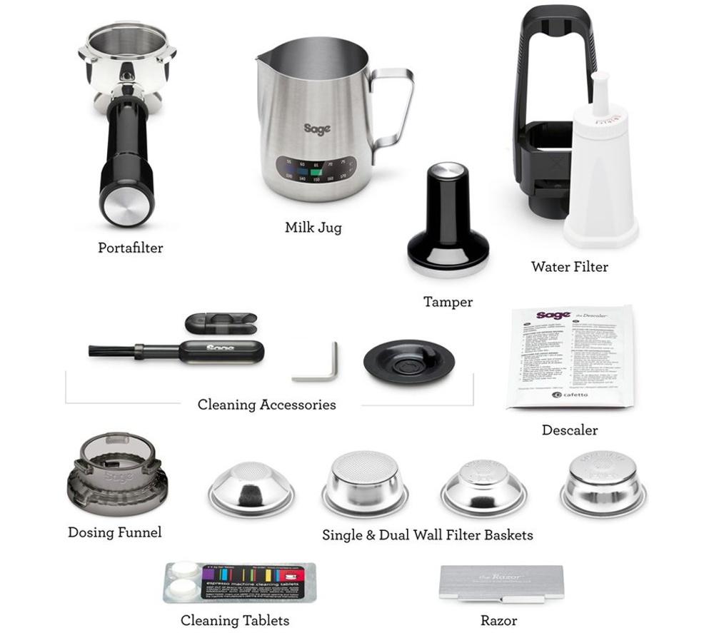SAGE The Barista Express BES875 Bean to Cup Coffee Machine - Stainless Steel image number 10 of 12