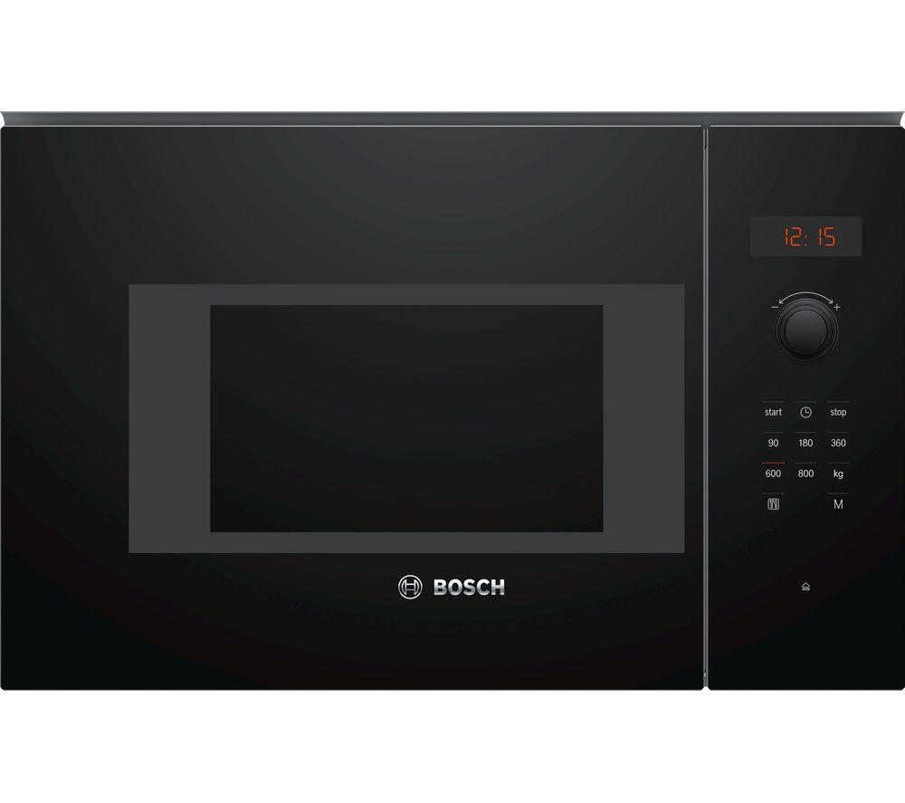 BOSCH Serie 4 BFL523MB0B Built-in Solo Microwave - Black, Black