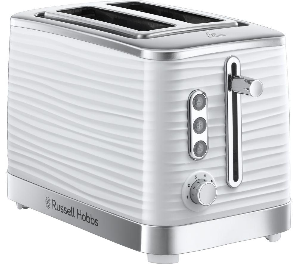 R HOBBS Inspire Luxe 24386 4-Slice Toaster - White & Brass