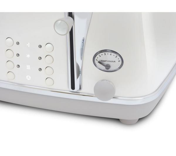 DELONGHI Icona Capitals CTOC4003.W 4-Slice Toaster - White image number 3