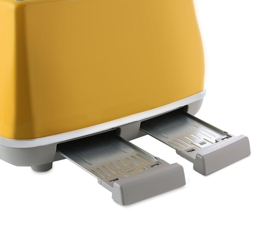 DELONGHI Icona Capitals CTOC4003.Y 4-Slice Toaster - Yellow image number 8 of 11