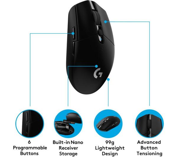 LOGITECH G305 Lightspeed Wireless Optical Gaming Mouse image number 13