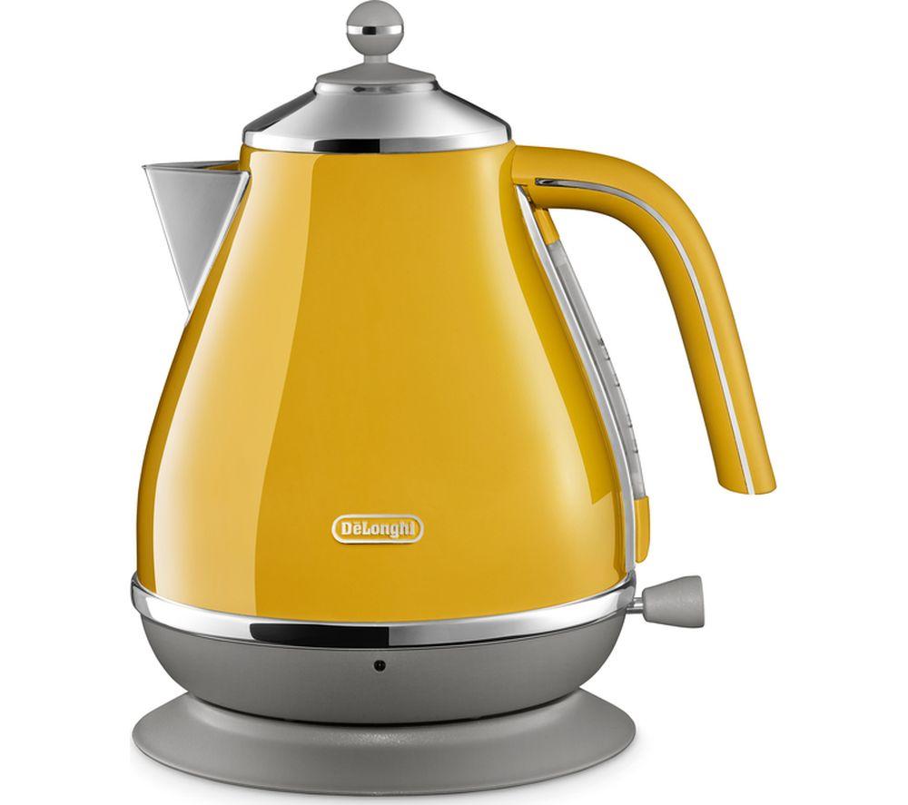 DELONGHI Icona Capitals KBOC3001.Y Jug Kettle - Yellow, Yellow