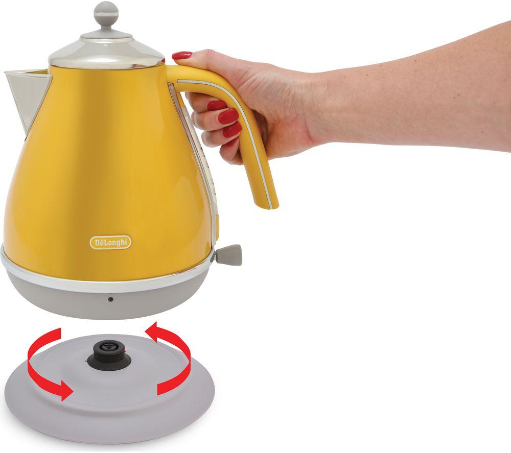DELONGHI Icona Capitals KBOC3001.Y Jug Kettle - Yellow image number 6 of 12