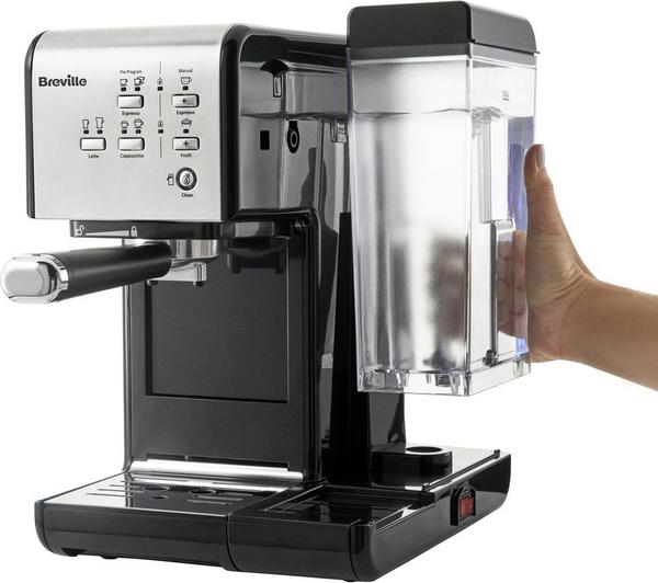 BREVILLE One-Touch VCF107 Coffee Machine - Black & Chrome image number 1
