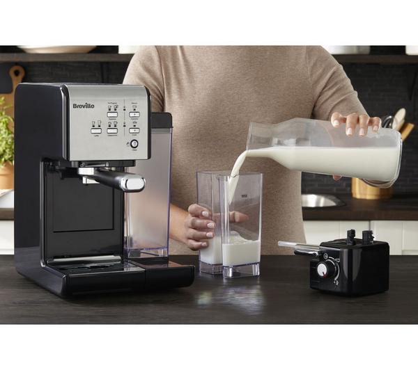 BREVILLE One-Touch VCF107 Coffee Machine - Black & Chrome image number 2