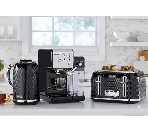 BREVILLE One-Touch VCF107 Coffee Machine - Black & Chrome image number 4