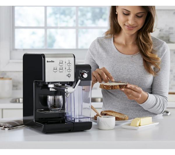 BREVILLE One-Touch VCF107 Coffee Machine - Black & Chrome image number 5