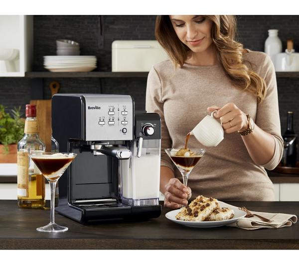 BREVILLE One-Touch VCF107 Coffee Machine - Black & Chrome image number 6