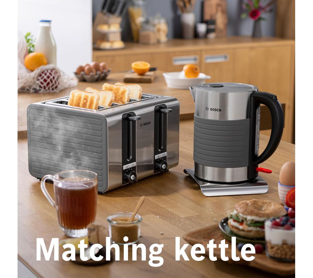 BOSCH Silicone TAT7S45GB 4-Slice Toaster - Graphite image number 5 of 10
