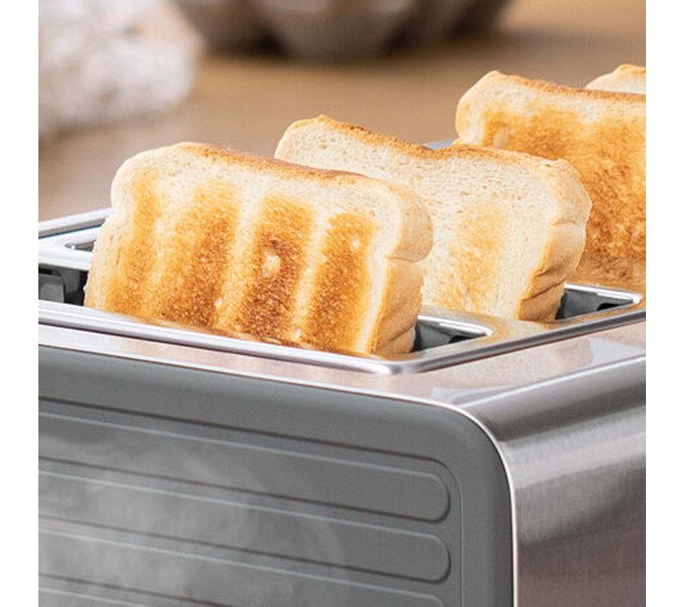 BOSCH Silicone TAT7S45GB 4-Slice Toaster - Graphite image number 9 of 10