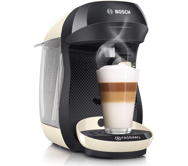 TASSIMO by Bosch Happy TAS1007GB Coffee Machine - Cream image number 1