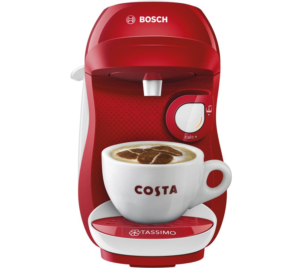 TASSIMO by Bosch Happy TAS1006GB Coffee Machine – Red & White