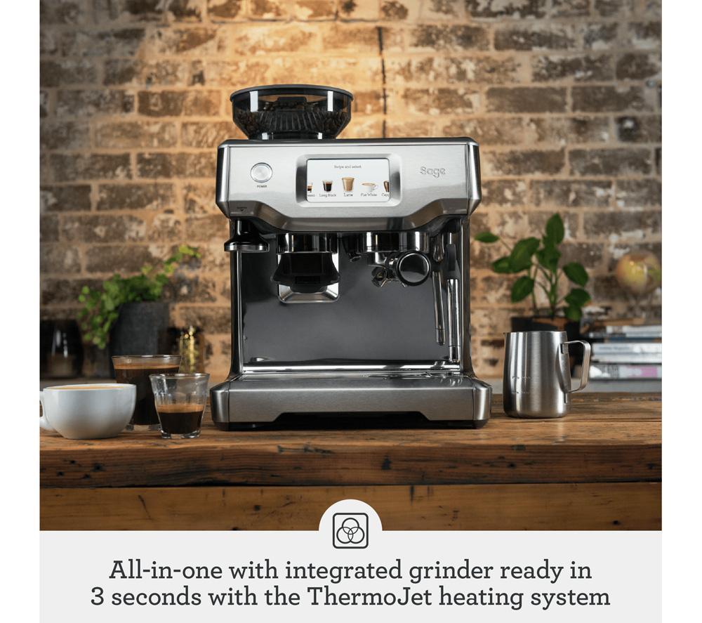 SAGE the Barista Touch SES880 Bean to Cup Coffee Machine - Stainless Steel & Chrome image number 3 of 10