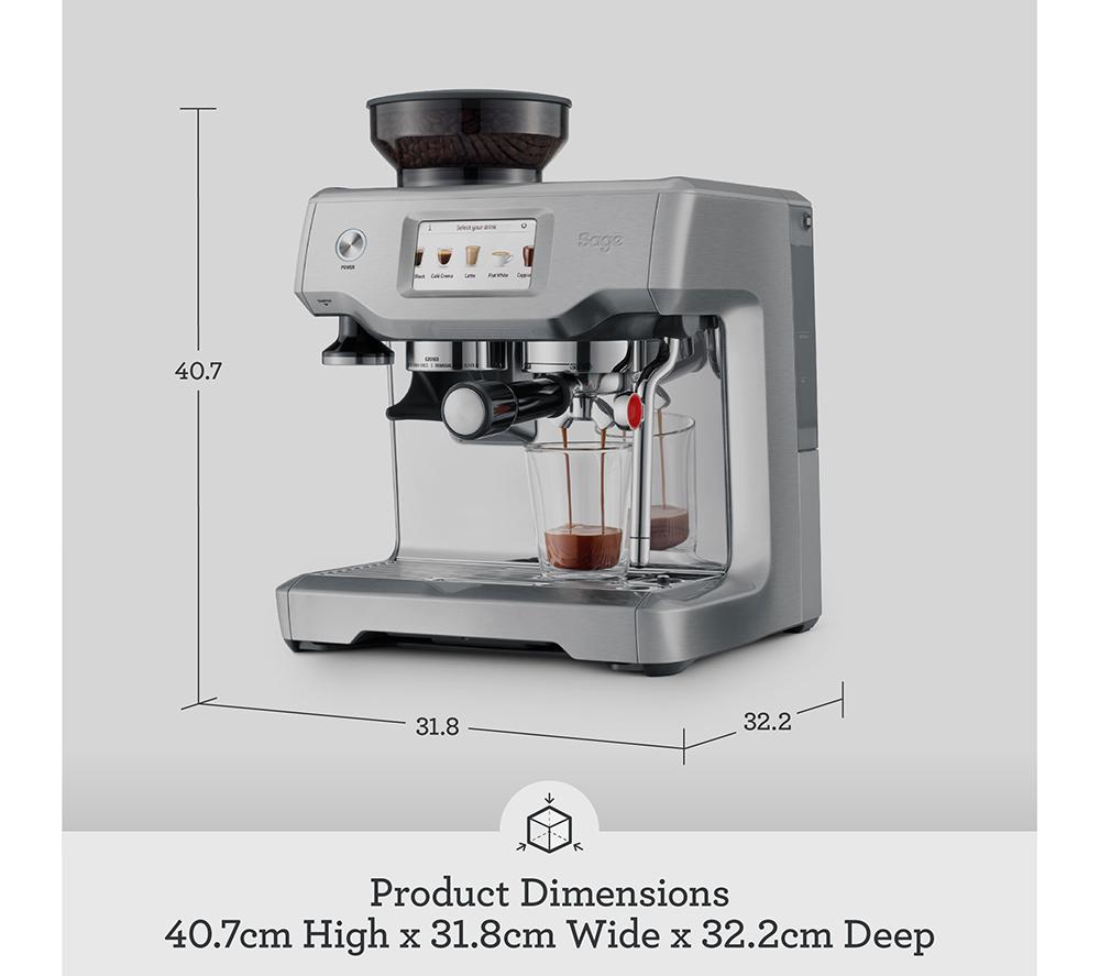 SAGE the Barista Touch SES880 Bean to Cup Coffee Machine - Stainless Steel & Chrome image number 10 of 13