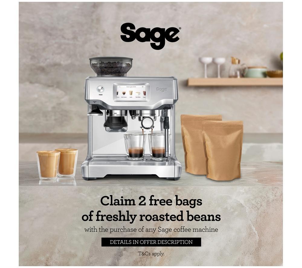 SAGE the Barista Touch SES880 Bean to Cup Coffee Machine - Stainless Steel & Chrome image number 9 of 10