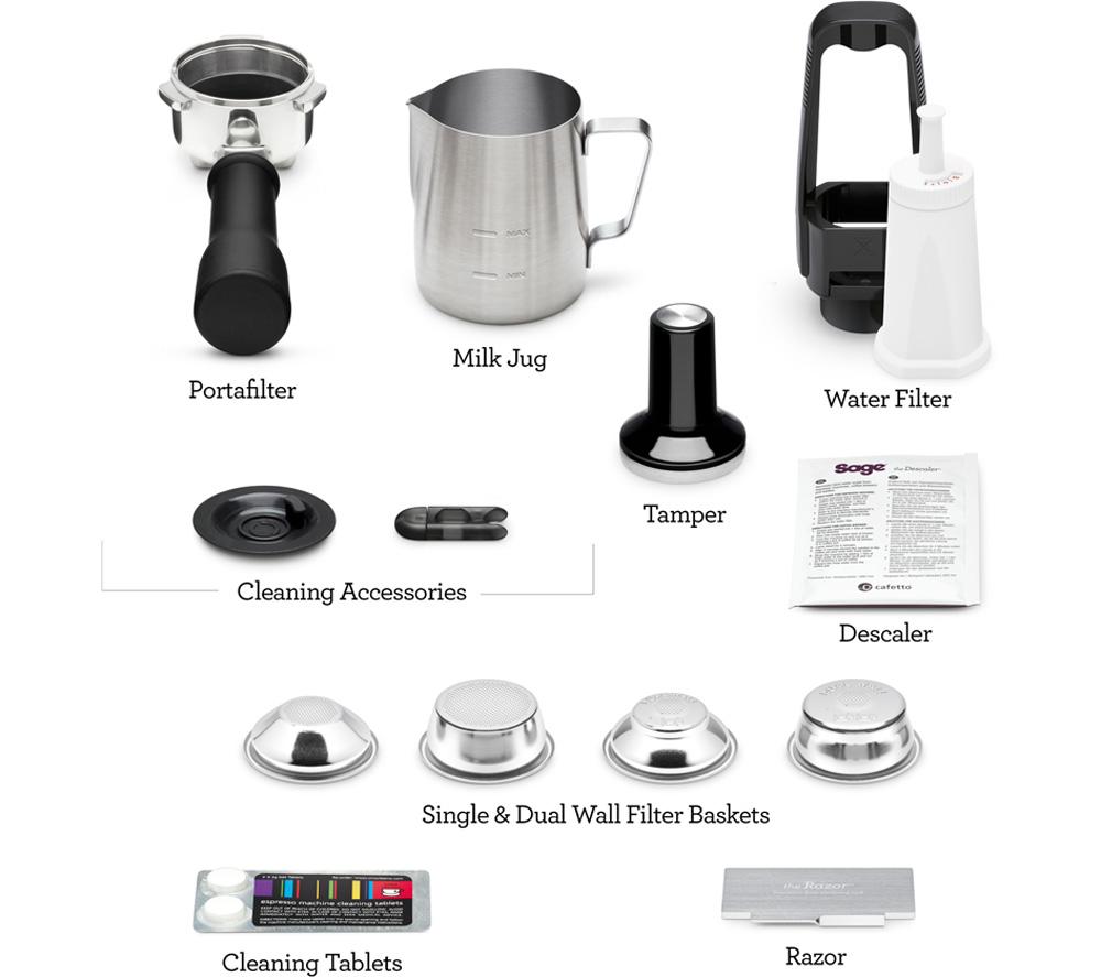SAGE the Bambino Plus SES500 Coffee Machine - Black Stainless Steel image number 6 of 8
