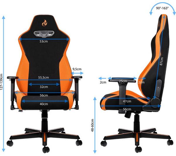 NITRO CONCEPTS S300 Gaming Chair - Orange image number 1