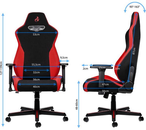 NITRO CONCEPTS S300 Gaming Chair - Red image number 3