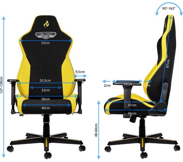 NITRO CONCEPTS S300 Gaming Chair - Yellow image number 3