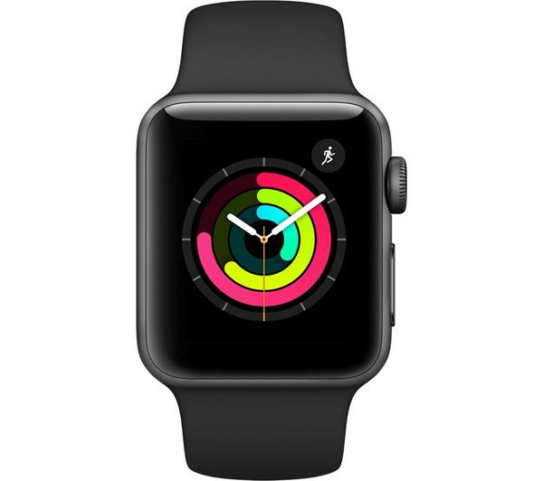 APPLE Watch Series 3 - Space Grey & Black Sports Band, 38 mm image number 1