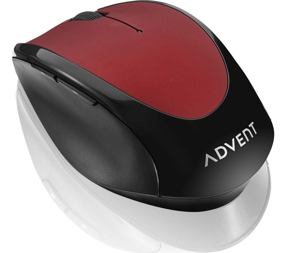 Image of ADVENT AMWLRD19 Wireless Optical Mouse - Red & Black